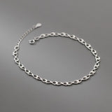 925 Silver Figure 8 Number Anklet Women Foot Chain Summer Gift