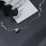 925 Silver Dandelion Flower Ankle Bracelet for Women