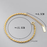 925 Sterling Silver Rope Chain Bracelet Women's Jewelry
