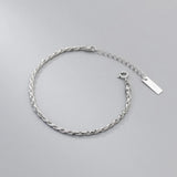 925 Sterling Silver Rope Chain Bracelet Women's Jewelry