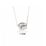 925 Silver Diamond Lip Necklace Women Choker