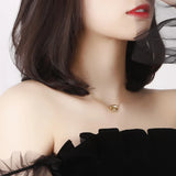 925 Silver Diamond Lip Necklace Women Choker