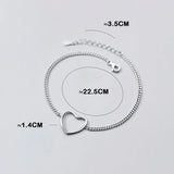 925 Silver Leg Bracelet Ankle Chain Body Jewelry Hollow Love Heart Foot Ornament