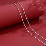 925 Silver Melon Seed Chain 40-55 Inch Rose Necklace Pendant