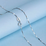 925 Silver Melon Seed Chain 40-55 Inch Rose Necklace Pendant