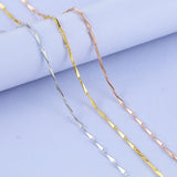 925 Silver Melon Seed Chain 40-55 Inch Rose Necklace Pendant