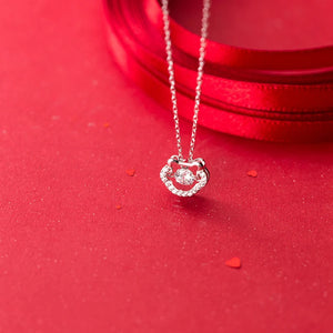 925 Silver Necklace Women Pendant Choker Diamond Chinese Hollow Clavicle Chain