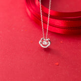 925 Silver Necklace Women Pendant Choker Diamond Chinese Hollow Clavicle Chain