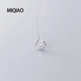 925 Silver Necklace Women Pendant Choker Diamond Chinese Hollow Clavicle Chain