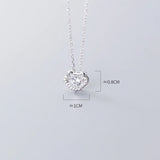 925 Silver Necklace Women Pendant Choker Diamond Chinese Hollow Clavicle Chain