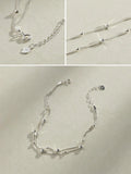 925 Silver Star Ankle Bracelets Round Beads Leg Chain Women Gift