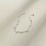 925 Silver Star Ankle Bracelets Round Beads Leg Chain Women Gift