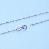 925 Silver Thin O Chain 40-55 Long 0.9-1.2 MM Rose Platinum Necklace