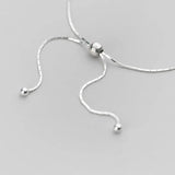 Silver 925 Adjustable Chain Arc Curved Anklet Bracelet
