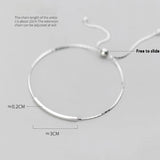 Silver 925 Adjustable Chain Arc Curved Anklet Bracelet