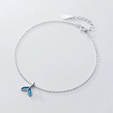 925 Silver Women's Fishtail Anklets for Beach Jewelry