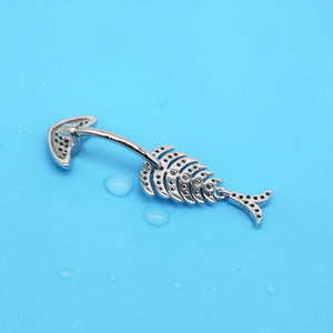 925 Silver Fish Belly Button Ring Piercing Women Jewelry