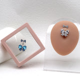 Butterfly Belly Button Ring 925 Silver Body Jewelry Bow Tie Navel Piercing
