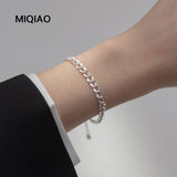 925 Sterling Silver Chain Bracelet For Women Christmas Gift Jewelry