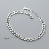 925 Sterling Silver Chain Bracelet For Women Christmas Gift Jewelry