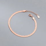 925 Silver Bracelet for Women Fine Chains On Hand Rose Plated