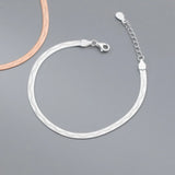 925 Silver Bracelet for Women Fine Chains On Hand Rose Plated