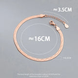 925 Silver Bracelet for Women Fine Chains On Hand Rose Plated