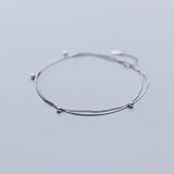 Silver 925 Snake Chain Anklet Foot Jewelry for Women