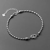 925 Silver Anklets Women's Chain Beanie Foot Jewelry