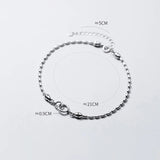 925 Silver Anklets Women's Chain Beanie Foot Jewelry