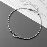 925 Silver Anklets Women's Chain Beanie Foot Jewelry