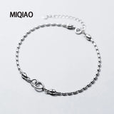925 Silver Anklets Women's Chain Beanie Foot Jewelry