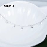 925 Silver Anklet Women Long Toe Chain Zircon Foot Ornament