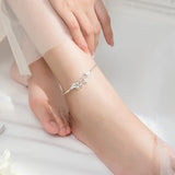 Fish Anklet Jewelry 925 Sterling Silver Foot Chain Female Ornament