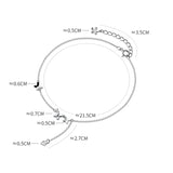 925 Sterling Silver Butterfly Anklet Bracelet