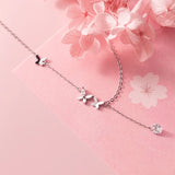 925 Sterling Silver Butterfly Anklet Bracelet