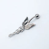 925 Sterling Silver Butterfly Belly Button Piercing