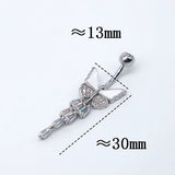 925 Sterling Silver Butterfly Belly Button Piercing