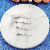 Cross Piercing Belly Button Rings S925 Silver Women's Accessories