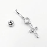 Cross Piercing Belly Button Rings S925 Silver Women's Accessories