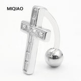 Cross Piercing Belly Button Rings S925 Silver Women's Accessories