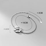 Daisy Flower Bracelets 925 Thai Silver Jewelry For Women Hand Bracelets