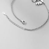 Daisy Flower Bracelets 925 Thai Silver Jewelry For Women Hand Bracelets