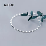 Double Twisted Piece Anklet Bobby Socks 925 Sterling Silver Chain On Leg