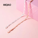 Double-layer Snake Chain Anklet 925 Sterling Silver Foot Jewelry Rose Ornament