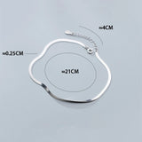 Sterling Silver Snake Chain Ankle Bracelet 925 Leg Jewelry Decoration