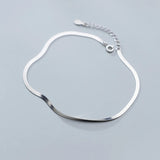 Sterling Silver Snake Chain Ankle Bracelet 925 Leg Jewelry Decoration