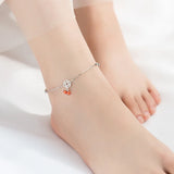 925 Silver Anklets with Vintage Coins and Beads Foot Jewelry