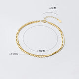 925 Sterling Silver Geometric Anklet for Women, Rose Chain, Sweet Gift