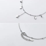 925 Sterling Silver Heart Anklet Bracelet Love Chain Women Jewelry
